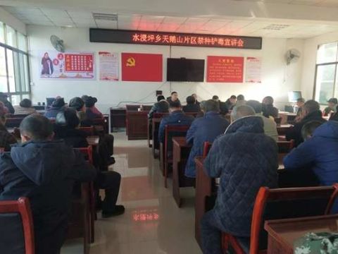 武冈市水浸坪乡开展禁种铲毒宣传活动