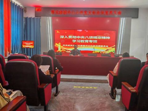 武冈市邓元泰镇中心小学党支部开展深入贯彻中央八项规定精神学习教育主题党日活动