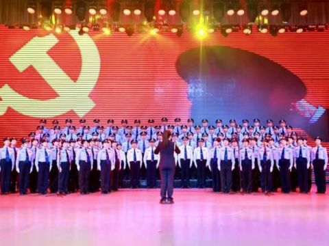 甘肃金昌市公安局举办“警心永向党•红歌最嘹亮”“‘迎‘七一’铸警魂 强战力”歌咏比赛
